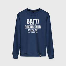 Свитшот хлопковый женский Gatti Boxing Club, цвет: тёмно-синий