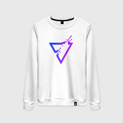 Свитшот хлопковый женский Liquid Triangle, цвет: белый