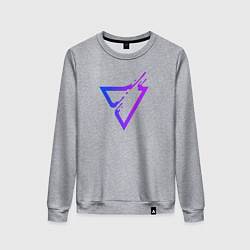 Свитшот хлопковый женский Liquid Triangle, цвет: меланж