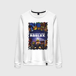 Свитшот хлопковый женский ROBLOX, цвет: белый