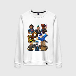 Свитшот хлопковый женский ROBLOX, цвет: белый