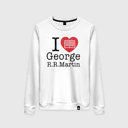 Свитшот хлопковый женский I Love George Martin, цвет: белый