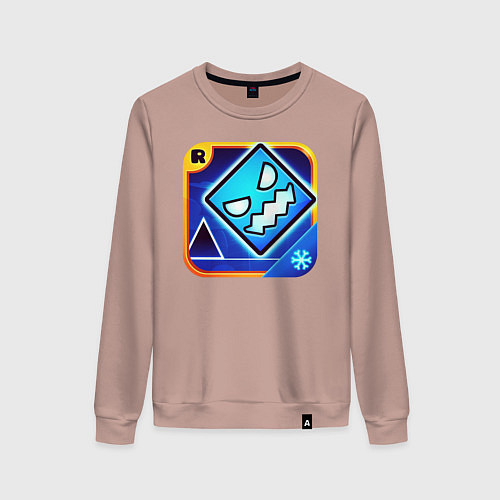 Женский свитшот Geometry Dash / Пыльно-розовый – фото 1