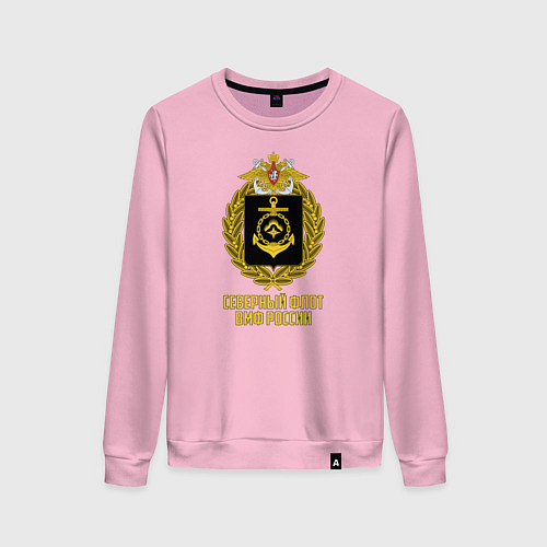 Женский свитшот Северный флот ВМФ России / Светло-розовый – фото 1