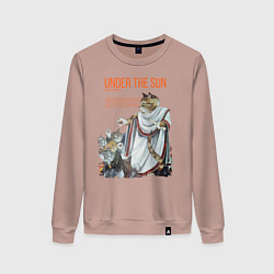 Свитшот хлопковый женский Under the Sun, цвет: пыльно-розовый