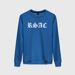 Свитшот хлопковый женский RSAC logo, цвет: синий