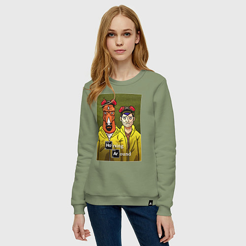 Женский свитшот BoJack Horseman / Авокадо – фото 3