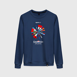 Свитшот хлопковый женский Eurovision 2020, цвет: тёмно-синий