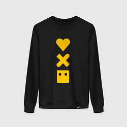 Свитшот хлопковый женский LOVE DEATH ROBOTS LDR, цвет: черный
