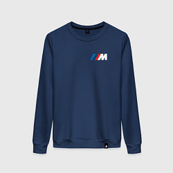 Свитшот хлопковый женский BMW M LOGO 2020, цвет: тёмно-синий