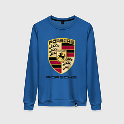 Свитшот хлопковый женский PORSCHE, цвет: синий