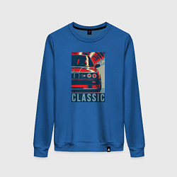 Свитшот хлопковый женский BMW e30 classic, цвет: синий