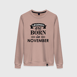 Женский свитшот Legends are born in November