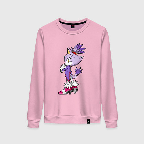 Женский свитшот SONIC Кошка Блейз / Светло-розовый – фото 1