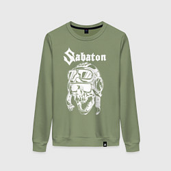 Свитшот хлопковый женский Sabaton, цвет: авокадо
