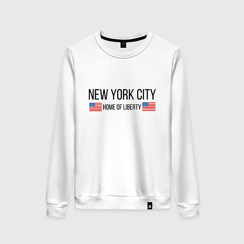 Женский свитшот NEW YORK / Белый – фото 1