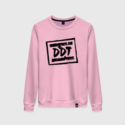 Свитшот хлопковый женский ДДТ Лого, цвет: светло-розовый