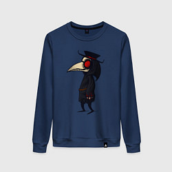 Свитшот хлопковый женский ЧУМНОЙ ДОКТОР, цвет: тёмно-синий