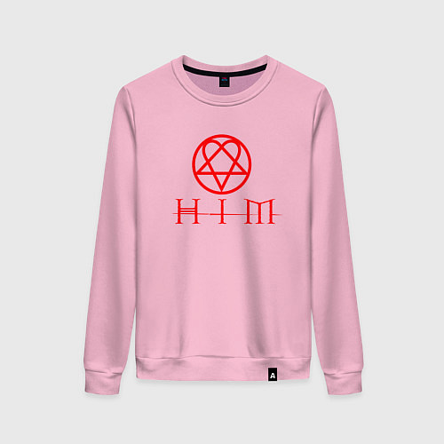 Женский свитшот HIM LOGO RED / Светло-розовый – фото 1