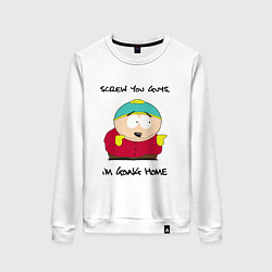 Свитшот хлопковый женский ЮЖНЫЙ ПАРК, цвет: белый