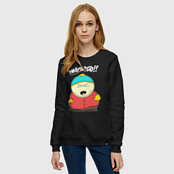 Свитшот хлопковый женский South Park, Эрик Картман, цвет: черный — фото 2