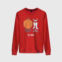 Свитшот хлопковый женский Velma, цвет: красный