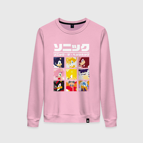 Женский свитшот Японский Sonic / Светло-розовый – фото 1