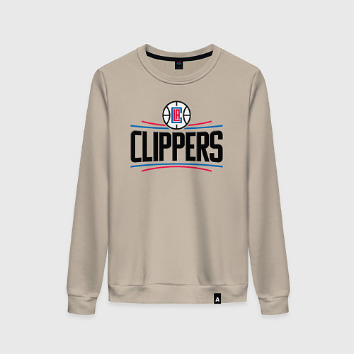 Женский свитшот Los Angeles Clippers 1 / Миндальный – фото 1