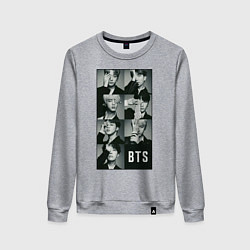 Свитшот хлопковый женский BTS, цвет: меланж