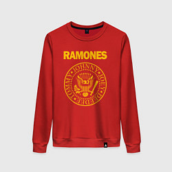 Свитшот хлопковый женский RAMONES, цвет: красный