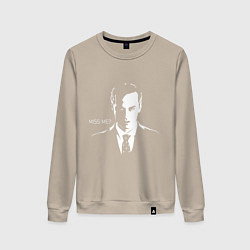 Свитшот хлопковый женский Moriarty: Miss me?, цвет: миндальный