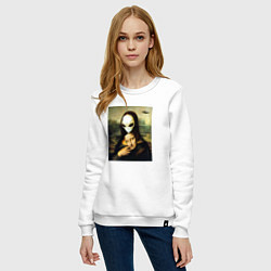 Свитшот хлопковый женский Mona Lisa, цвет: белый — фото 2