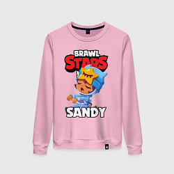 Свитшот хлопковый женский BRAWL STARS SANDY, цвет: светло-розовый