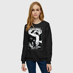 Свитшот хлопковый женский Scorpions, цвет: черный — фото 2