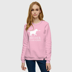 Свитшот хлопковый женский Мать Лабрадоров, цвет: светло-розовый — фото 2