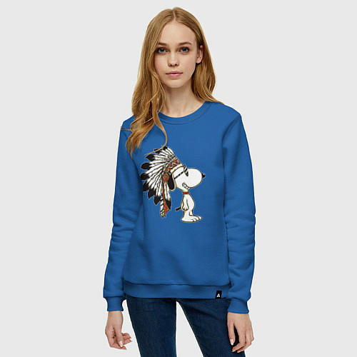 Женский свитшот Snoopy / Синий – фото 3