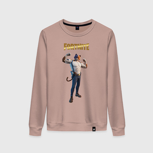 Женский свитшот Meowcles Fortnite 2 / Пыльно-розовый – фото 1