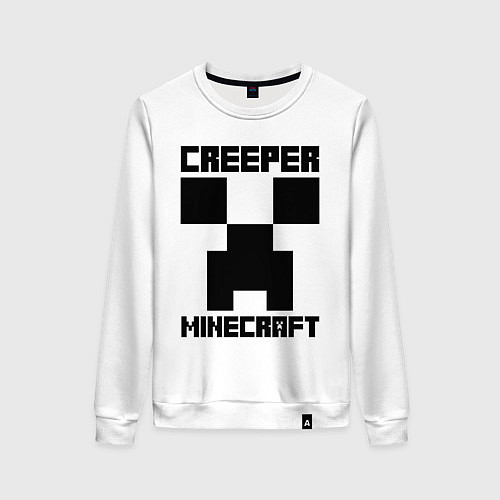 Женский свитшот MINECRAFT CREEPER / Белый – фото 1