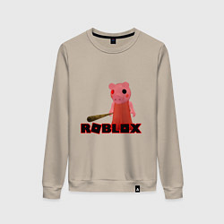 Свитшот хлопковый женский ROBLOX: PIGGI, цвет: миндальный