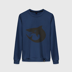 Свитшот хлопковый женский Акулы (Sharks), цвет: тёмно-синий