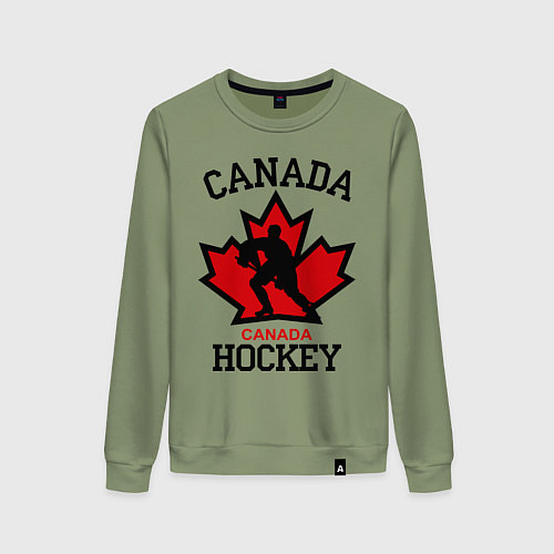 Женский свитшот Canada Hockey / Авокадо – фото 1