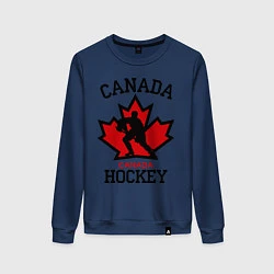 Свитшот хлопковый женский Canada Hockey, цвет: тёмно-синий