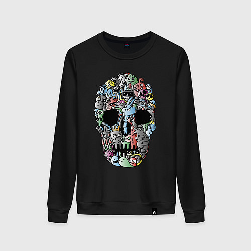 Женский свитшот Tosh Cool skull / Черный – фото 1