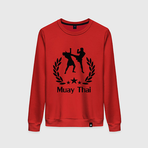 Женский свитшот Muay Thai: High Kick / Красный – фото 1