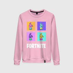 Свитшот хлопковый женский Фортнайт поп-ап, цвет: светло-розовый