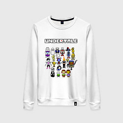 Свитшот хлопковый женский UNDERTALE, цвет: белый