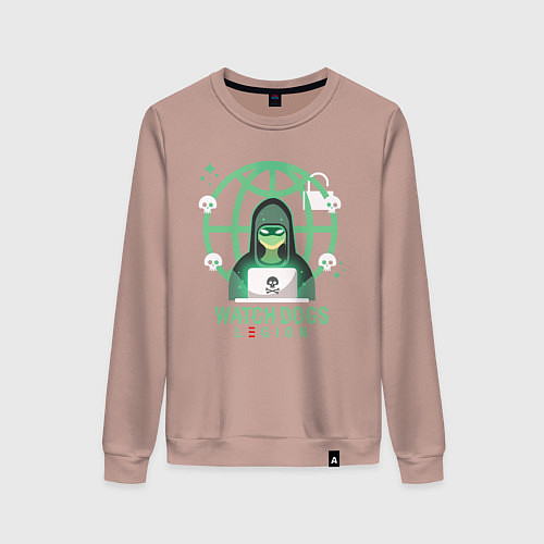 Женский свитшот WATCH DOGS: LEGION / Пыльно-розовый – фото 1