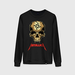 Свитшот хлопковый женский Metallica, цвет: черный