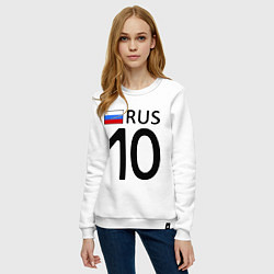 Свитшот хлопковый женский RUS 10, цвет: белый — фото 2
