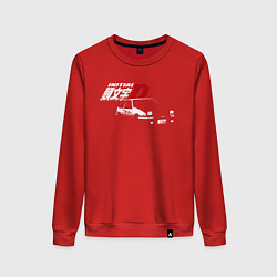 Свитшот хлопковый женский INITIAL D, цвет: красный